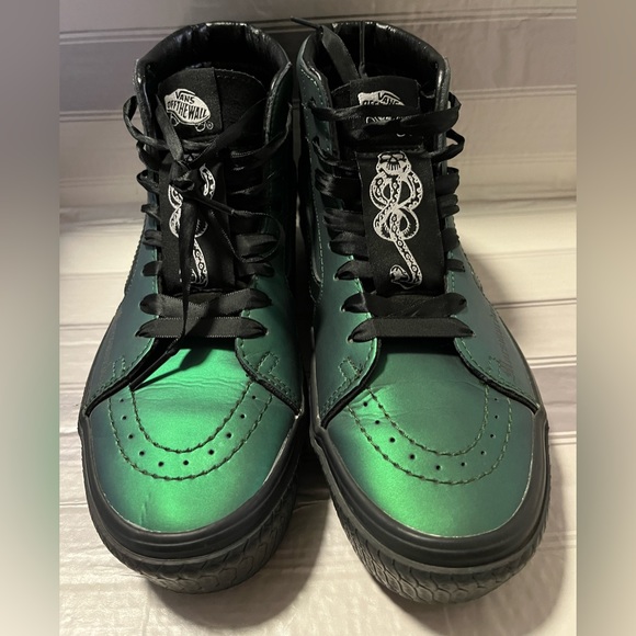 Vans Harry Potter Sk8-Hi Platform RB Womens Size 7.5 Morsmordre Dark Arts Green - Picture 2 of 8